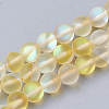 Synthetic Moonstone Beads Strands G-S283-8mm-14-1