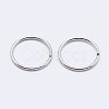 Anti-Tarnish Rhodium Plated 925 Sterling Silver Open Jump Rings STER-F036-02P-0.6x6mm-2