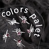 Star Alloy Rhinestone Cabochons MRMJ-WH0075-114-28-1