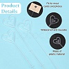 50Pcs Transparent Plastic Wire Name Card Clip Holder AJEW-YW0002-19A-4