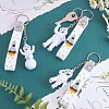 3Pcs Astronaut Keychain Cute Space Keychain for Backpack Wallet Car Keychain Decoration Children's Space Party Favors JX317C-5