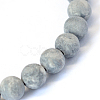 Frosted Natural Polychrome Jasper/Picasso Stone/Picasso Jasper Beads Strands X-G-E334-6mm-24-2