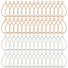 60Pcs 2 Colors Alloy Open Back Bezel Pendants FIND-OC0003-36-1