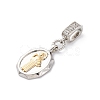 Brass Micro Pave Cubic Zirconia Pendants KK-S510-45GP-01-2