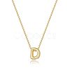 Brass Initial Pendant Box Chain Necklaces for Women FS-WG5C822-04-1