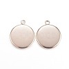 Ion Plating(IP) 304 Stainless Steel Pendant Cabochon Settings X-STAS-G127-13-14mm-RG-2