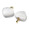 Natural Howlite Pendants G-G956-B28-G-2