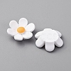 Opaque Resin Flower Cabochons CRES-WH0010-053A-02-2