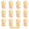 Cat Shape Flocky Opaque Resin Pendants RESI-YWC0002-04F-1