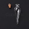 Teardrop Glass Cork Bottle Big Pendants AJEW-A041-01B-3