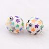 Spray Painted Resin Beads GLAA-F049-A22-2