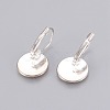 Brass Leverback Earring Findings KK-C1244-14mm-S-RS-1