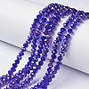 Electroplate Transparent Glass Beads Strands EGLA-A034-T2mm-F15-1