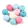 Rubberized Style Imitated Silicone Acrylic Beads MACR-T048-01B-13-1