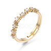 Exquisite Cubic Zirconia Flower Adjustable Ring X-RJEW-N035-059-NF-3
