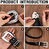 2 Sets 2 Colors Belt Zinc Alloy Buckle Sets FIND-CY0001-30-6