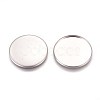 Tarnish Resistant 304 Stainless Steel Plain Edge Bezel Cups X-STAS-E460-10P-30mm-1