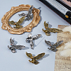 8Pcs 2 Colors Alloy Rhinestone Brooch JEWB-DC0006-48-4