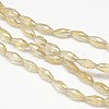 Electroplate Crystal Glass Rice Beads Strands X-EGLA-F042-A08-2