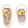 Natural Quartz Crystal Big Pendants KK-H745-07G-1