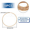 60Pcs Minimalist Steel Spring Chain Stretch Bracelets Set TWIR-UN0001-12KCG-3
