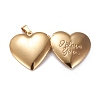 Valentine's Day Ion Plating(IP) 304 Stainless Steel Locket Pendants STAS-K197-08G-4