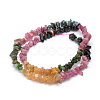 Natural Multicolor Tourmaline Beads Strands G-P332-73A-2