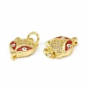Brass Micro Pave Cubic Zirconia Charms KK-E068-VB029-1-3