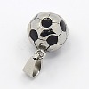 Trendy Necklace Findings 304 Stainless Steel FootBall/Soccer Ball Pendants STAS-L012-B01P-2