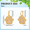 2Pcs 925 Sterling Silver Micro Pave Clear Cubic Zirconia Paw Print Charms STER-PH0004-65-2
