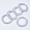 Faceted Transparent Glass Beads Stretch Bracelets BJEW-S144-002C-06-1