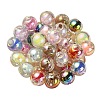 Transparent UV Plating Rainbow Iridescent Acrylic Beads OACR-P015-03-3