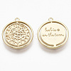 Brass Coin Pendants KK-R130-013G-NF-2