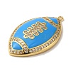 Rack Plating Brass Enamel with Cubic Zirconia Pendant KK-A229-32G-05-2