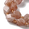Natural Peach Moonstone Beads Strands G-C182-13-01-4