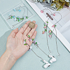 25Pcs 5 Style Brass Chain & Acrylic Headphone Decoration HJEW-CO00001-3