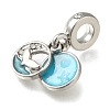 Rack Plating Alloy Enamel European Dangle Charms PALLOY-A009-20P-2