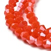 Opaque Solid Color Electroplate Glass Beads Strands GLAA-F029-P4mm-A03-3