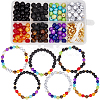 DIY DIY Natural & Synthetic Mixed Gemstone Round Beaded Stretch Bracelet Making Kit DIY-SC0024-65-1