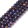 Natural Galaxy Tiger Eye Beads Strands G-P455-01A-1