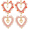 8Pcs 2 Styles Alloy Pendants PALLOY-GO00027-1