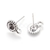 Tibetan Style Stud Earring Findings TIBE-A20145-AS-FF-2