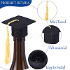 20Pcs 5 Colors Mini Felt Fabric Graduation Hat with Tassels AJEW-CP0010-11-6