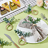 Jute Cord & Wood Beads Napkin Rings AJEW-GA00025-4