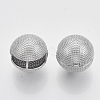 (Jewelry Parties Factory Sale)Brass Ball Clip-on Earrings KK-T050-051P-NF-1