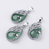 Natural Green Aventurine Pendants X-G-E442-04M-1