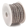 Brass Rhinestone Strass Chains CHC-T006-01G-3