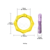 10Pcs Spray Painted Alloy Spring Gate Rings FIND-YW0001-61-4