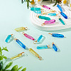 20Pcs Copper Wire Wrapped Natural Dyed Quartz Pendants PALLOY-TAC0247-5