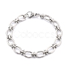 Non-Tarnish 304 Stainless Steel Link Chain Bracelet for Men Women BJEW-Z011-20P-1